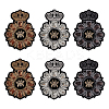 3Pcs 3 Colors Computerized Embroidery Cloth Iron on/Sew on Patches PATC-ME0001-24-1