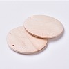 Unfinished Blank Wood Pendants WOOD-WH0098-60A-2