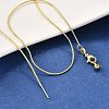 1MM Brass Round Snake Chain Adjustable Slider Necklaces X-NJEW-M108-29G-4