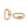 Brass Screw Carabiner Lock Charms X-ZIRC-G160-11G-2