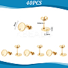 PVD Vacuum Plating 304 Stainless Steel Stud Earring Findings STAS-UN0016-05A-G-3