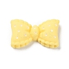 Cartoon Opaque Resin Polka Dot Bowknot Cabochons RESI-Q218-02G-1