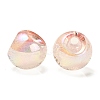 UV Plating Rainbow Iridescent Acrylic Beads OACR-G012-06B-2