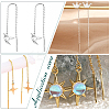 4 Pairs 2 Colors 304 Stainless Steel Earring Findings STAS-LP0001-14-4