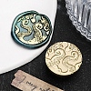 Halloween Theme Golden Tone Brass Wax Seal Stamp Head AJEW-O001-15G-1