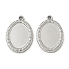 304 Stainless Steel Pendant Cabochon Settings STAS-D127-18A-P-1