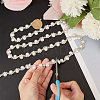 1 Yard Crystal Rhinestone Cup Chains with Plastic Pearl Beaded DIY-GA0005-72-3