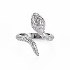 Snake Shape Rack Plating Alloy Cuff Rings RJEW-Q163-012B-RS-1
