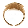 Ion Plating(IP) 304 Stainless Steel Shell Shape Open Cuff Rings for Women LS-RJEW-Z057-01G-3