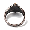 Natural Tiger Eye Horse Eye Adjustable Rings RJEW-K271-05R-13-4