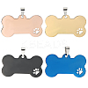 4Pcs 4 Colors 201 Stainless Steel Big Pendants FIND-GF0007-87-1