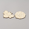 60Pcs 10 Style Spring theme Butterfly/Ladybird/Flower Unfinished Wood Pieces DIY-CJC0012-01-3