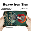 Vintage Metal Tin Sign AJEW-WH0189-168-3
