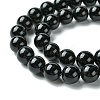 Natural Dyed & Heated Black Onyx Round Beads Strand X-G-L087-12mm-01-3