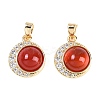 Natural Carnelian(Dyed & Heated) Pendants KK-U043-53G-01-1