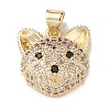 Brass Micro Pave Cubic Zirconia Pendants KK-M240-03-3