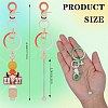 16Pcs 9 Styles Gradient Color Alloy Beadable Bar Keychain for DIY Crafts Jewelry Making KEYC-SZ0001-19-2