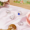 4Pcs Brass Adjustable Ring Components KK-SC0007-03-4