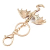 Dragon Alloy Rhinestone Pendant Keychains KEYC-G065-01A-2