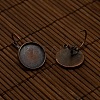Clear Domed Glass Cabochon Cover and Brass Leverback Earring Settings for DIY DIY-X0160-R-NR-5