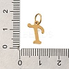 Ion Plating(IP) 304 Stainless Steel Enamel Alphabet Charms STAS-F308-02G-T-3