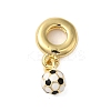Rack Plating Brass Enamel European Dangle Charms KK-P279-50A-G-1