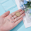 6Pcs 925 Sterling Silver Micro Pave Clear Cubic Zirconia Snowflake Charms PALLOY-WR00007-3