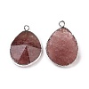 Natural Strawberry Quartz Pendants G-I207-14K-S-2