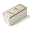 Rectangle Imitation Leather Jewelry Couple Ring Display Stands ODIS-K005-03-2