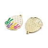 Easter Alloy Enamel Pendants ENAM-E360-01G-01-2
