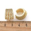 Clear Cubic Zirconia Multi Line Thick Cuff Earrings EJEW-R150-04G-4