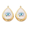 IP Plating(IP) 304 Stainless Steel Enamel Pendants STAS-A103-01G-05-1