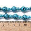 Synthetic Turquoise 3-Hole Guru Bead Strands G-K149-47-4