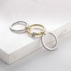 Stainless Steel Micro Pave Clear Cubic Zirconia Stackable Finger Rings WGD96BD-02-4