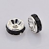 Brass Rhinestone Spacer Beads RB-A014-Z6mm-02S-NF-2