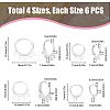 40Pcs 4 Style Rack Plating Eco-friendly Brass Huggie Hoop Earring Findings KK-FH0003-98-2