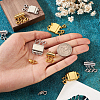 10Pcs 10 Styles Alloy Magnetic Clasps Slide Lock Clasps with Spring Ring Clasps FIND-TA0002-03-7