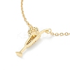 Brass Micro Pave Clear Cubic Zirconia Pendant Necklaces NJEW-F281-03-4
