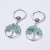 Natural/Synthetic Mixed Stone Keychain KEYC-E023-03-4