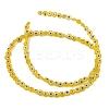 Handmade Millefiori Glass Flat Round Bead Strands LK-P010-A-02-4
