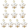 10Pcs Natural Nucleated Baroque Keshi Pearl Pendants PALLOY-YW00106-1