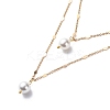 Brass Link Chain Double Layer Necklaces NJEW-JN03993-2