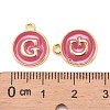 Golden Plated Alloy Enamel Charms X-ENAM-S118-08G-3