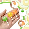 9Pcs 3 Colors Translucent Resin Imitation Food Pendants FIND-FS0002-90-3