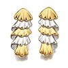 304 Stainless Steel Two-tone Stud Earrings for Women EJEW-R023-01GP-03-4