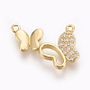 Brass Micro Pave Cubic Zirconia Pendants ZIRC-P076-15G-NR-1