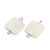 Natural Shell Square Connector Charms STAS-D378-27P-2