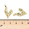 Brass Micro Pave Clear Cubic Zirconia Pendants KK-B139-03G-3