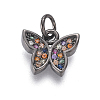 Brass Micro Pave Cubic Zirconia Charms LS-ZIRC-I032-59B-1