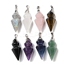 Natural Mixed Stone Pointed Pendants G-F766-08AS-1